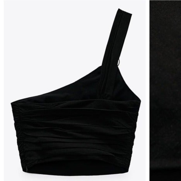 Zara NWT linen blend crop top - Picture 3 of 9